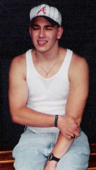 Trav sitting in the old Fulton County Stadium dugout in 1998